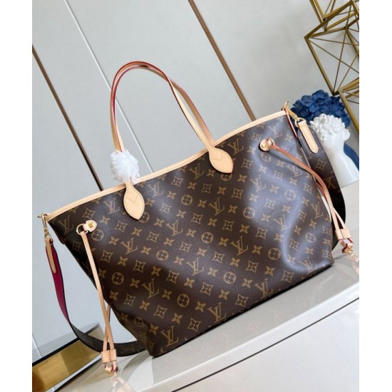 Replica perfetta Louis Vuitton Neverfull Bandouliere Inside Out MM Borsa Monogram Canvas M12257 Imitazione Outlet Online