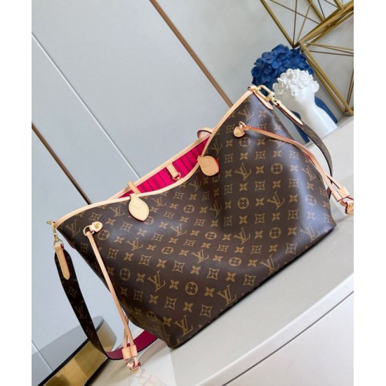 Replica perfetta Louis Vuitton Neverfull Bandouliere Inside Out MM Borsa Monogram Canvas M12257 Imitazione Outlet Online