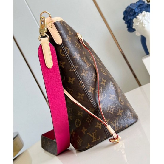 Replica perfetta Louis Vuitton Neverfull Bandouliere Inside Out MM Borsa Monogram Canvas M12257 Imitazione Outlet Online
