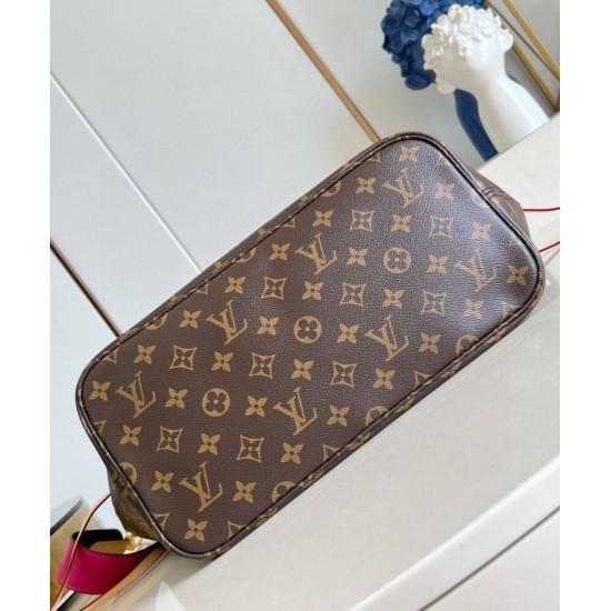 Replica perfetta Louis Vuitton Neverfull Bandouliere Inside Out MM Borsa Monogram Canvas M12257 Imitazione Outlet Online