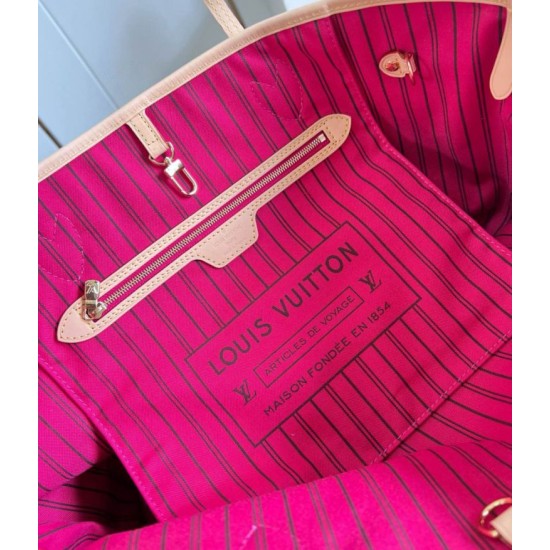 Replica perfetta Louis Vuitton Neverfull Bandouliere Inside Out MM Borsa Monogram Canvas M12257 Imitazione Outlet Online