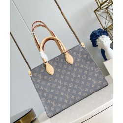 Replica perfetta Louis Vuitton OnTheGo MM Borsa Grigio Monogram Canvas M12415 Imitazione Outlet Online