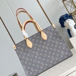 Replica perfetta Louis Vuitton OnTheGo MM Borsa Grigio Monogram Canvas M12415 Imitazione Outlet Online