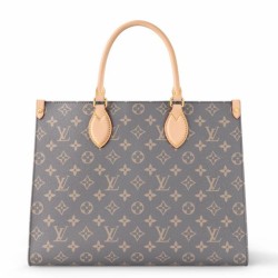 Replica perfetta Louis Vuitton OnTheGo MM Borsa Grigio Monogram Canvas M12415 Imitazione Outlet Online