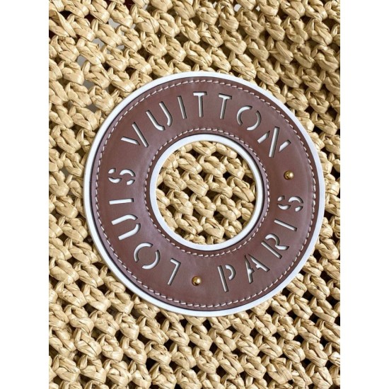 Miglior Falso Louis Vuitton OnTheGo MM Borsa Raffia Naturale M24723 Economiche Premium