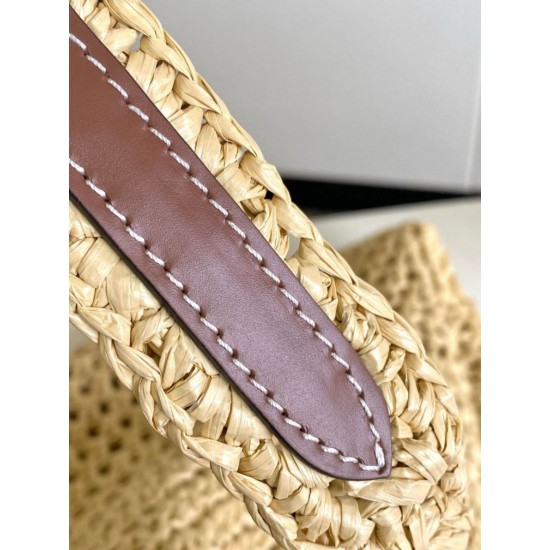Miglior Falso Louis Vuitton OnTheGo MM Borsa Raffia Naturale M24723 Economiche Premium