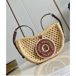 Migliore Repliche Louis Vuitton Croissant MM Borsa Raffia Naturale M24811 Economiche Outlet Online
