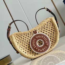Migliore Repliche Louis Vuitton Croissant MM Borsa Raffia Naturale M24811 Economiche Outlet Online