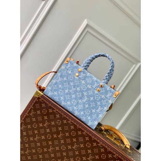 Replica perfetta Borsa Louis Vuitton Let Go PM Monogram Denim M24897 Imitazione Outlet Online