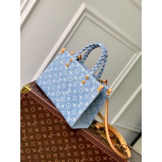 Replica perfetta Borsa Louis Vuitton Let Go PM Monogram Denim M24897 Imitazione Outlet Online