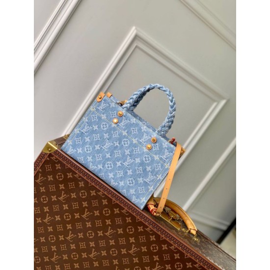 Replica perfetta Borsa Louis Vuitton Let Go PM Monogram Denim M24897 Imitazione Outlet Online