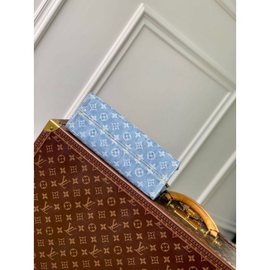 Replica perfetta Borsa Louis Vuitton Let Go PM Monogram Denim M24897 Imitazione Outlet Online