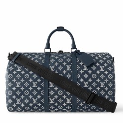 Replica perfetta Louis Vuitton Keepall Bandouliere 50 Borsa Monogram Shadow M24953 Imitazione Outlet Online