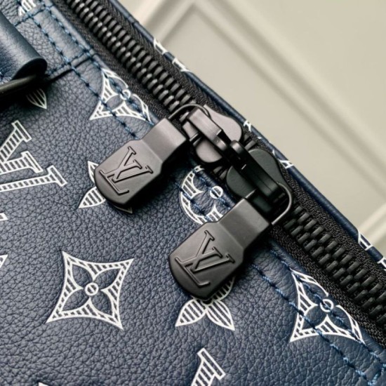 Replica perfetta Louis Vuitton Keepall Bandouliere 50 Borsa Monogram Shadow M24953 Imitazione Outlet Online
