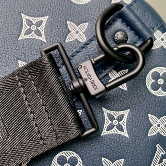 Replica perfetta Louis Vuitton Keepall Bandouliere 50 Borsa Monogram Shadow M24953 Imitazione Outlet Online