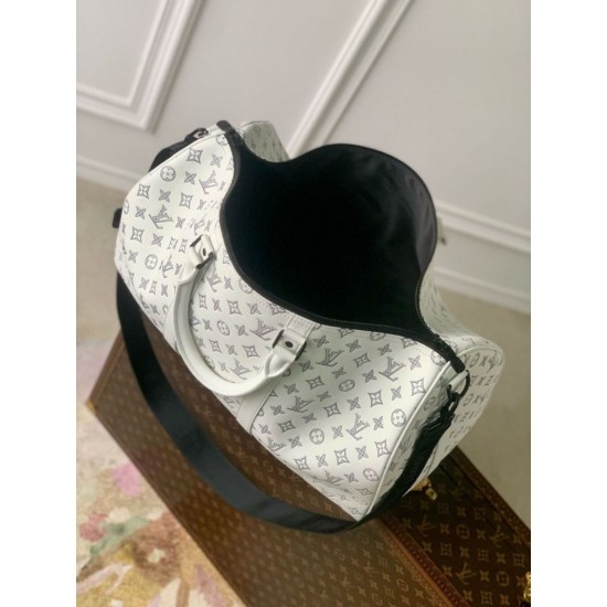 Migliore Repliche Louis Vuitton Keepall Bandouliere 50 Borsa Monogram Shadow M24954 Economiche Outlet Online
