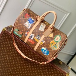 Replica perfetta Louis Vuitton Keepall Bandouliere 45 Borsa Monogram Tela M24960 Imitazione Outlet Online