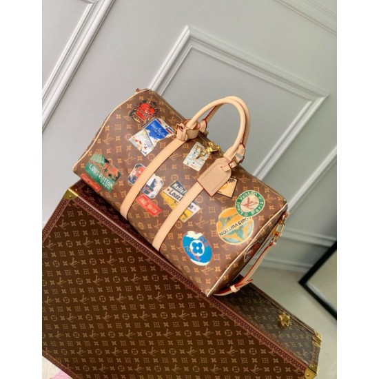 Louis Vuitton Keepall Bandouliere 45 Borsa Monogram Tela M24960 Replica originale di alta qualità Replica perfetta Louis Vuitton Keepall Bandouliere 45 Borsa Monogram Tela M24960 Imitazione Outlet Online