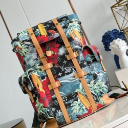 Perfette Qualità Repliche Zaino Louis Vuitton Christopher MM Monogram Surfin Canvas M24996 Imitazione
