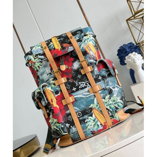 Perfette Qualità Repliche Zaino Louis Vuitton Christopher MM Monogram Surfin Canvas M24996 Imitazione
