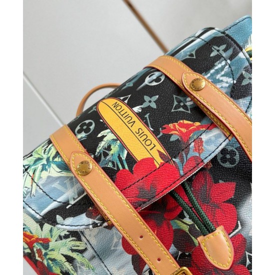 Perfette Qualità Repliche Zaino Louis Vuitton Christopher MM Monogram Surfin Canvas M24996 Imitazione