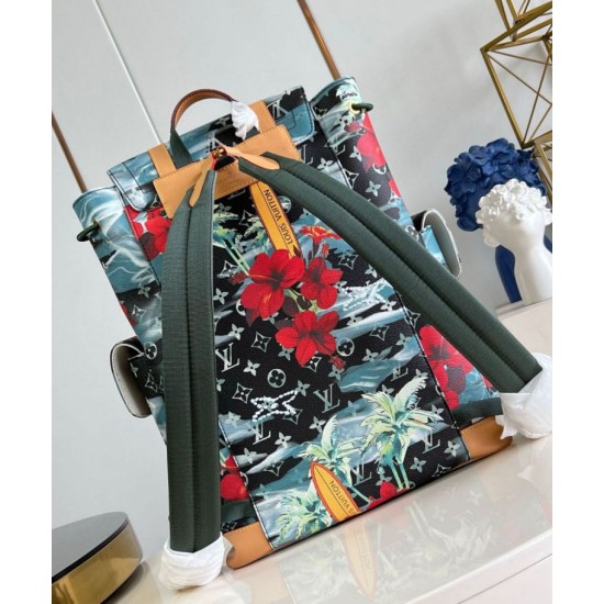 Perfette Qualità Repliche Zaino Louis Vuitton Christopher MM Monogram Surfin Canvas M24996 Imitazione