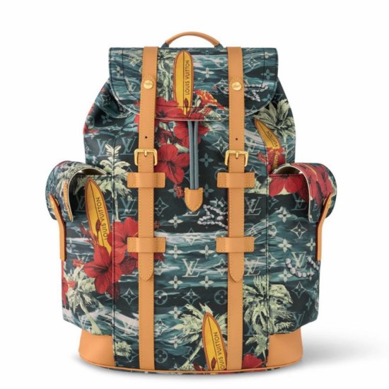 Perfette Qualità Repliche Zaino Louis Vuitton Christopher MM Monogram Surfin Canvas M24996 Imitazione