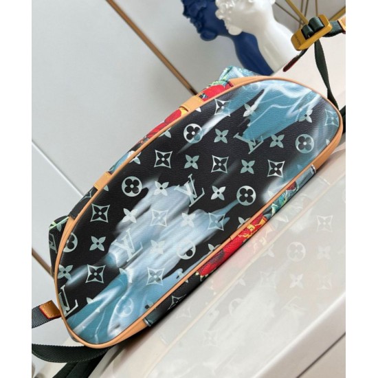 Perfette Qualità Repliche Zaino Louis Vuitton Christopher MM Monogram Surfin Canvas M24996 Imitazione