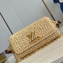 Replica perfetta Louis Vuitton Twist West Borsa Raffia Naturale M25030 Imitazione Outlet Online