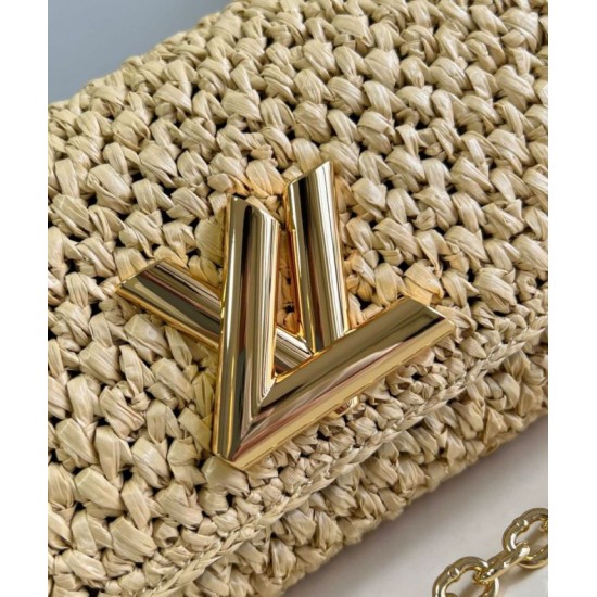 Replica perfetta Louis Vuitton Twist West Borsa Raffia Naturale M25030 Imitazione Outlet Online