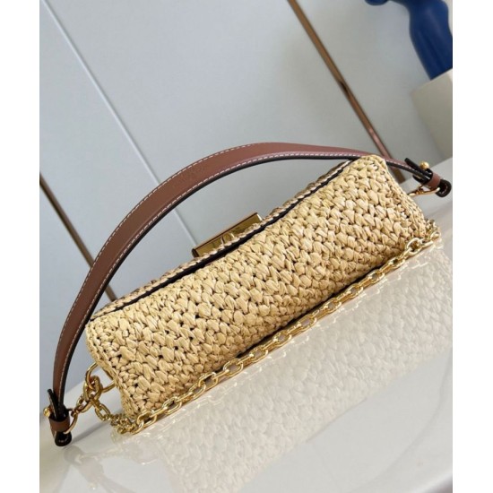 Replica perfetta Louis Vuitton Twist West Borsa Raffia Naturale M25030 Imitazione Outlet Online