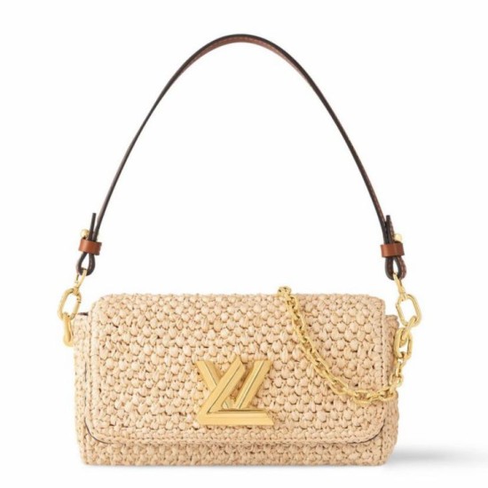 Replica perfetta Louis Vuitton Twist West Borsa Raffia Naturale M25030 Imitazione Outlet Online