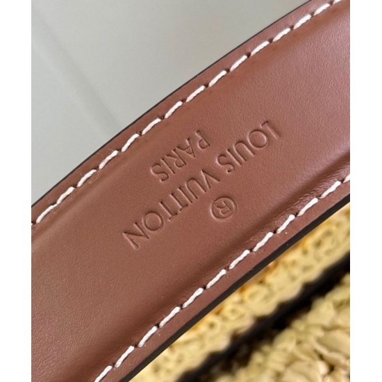 Replica perfetta Louis Vuitton Twist West Borsa Raffia Naturale M25030 Imitazione Outlet Online