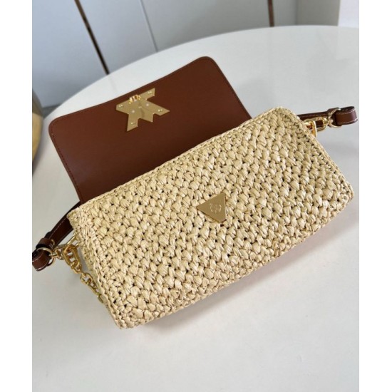 Replica perfetta Louis Vuitton Twist West Borsa Raffia Naturale M25030 Imitazione Outlet Online