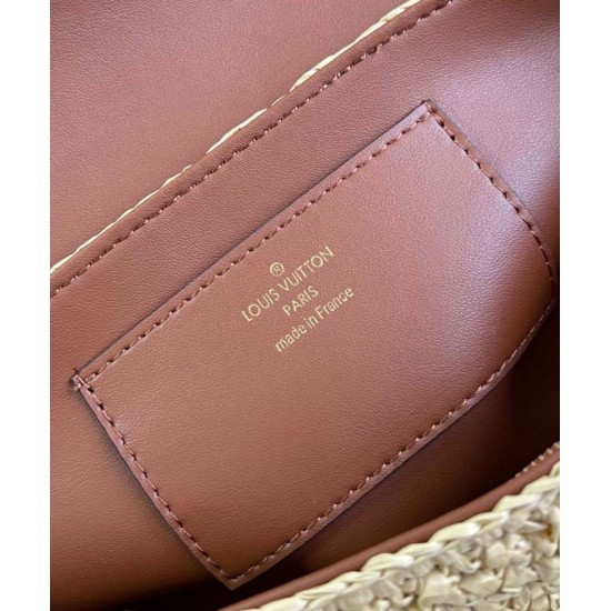 Replica perfetta Louis Vuitton Twist West Borsa Raffia Naturale M25030 Imitazione Outlet Online