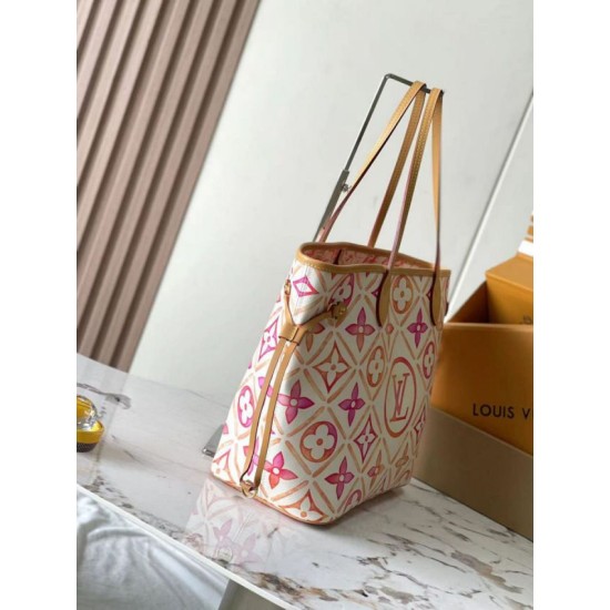 Perfette Qualità Repliche Louis Vuitton Neverfull MM Borsa Monogram Tiles Tela M25317 Imitazione