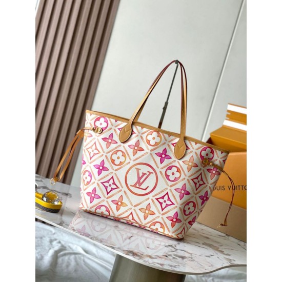 Perfette Qualità Repliche Louis Vuitton Neverfull MM Borsa Monogram Tiles Tela M25317 Imitazione