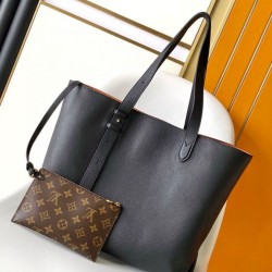 Replica perfetta Louis Vuitton Low Key Cabas MM Borsa Nero M25341 Imitazione Outlet Online