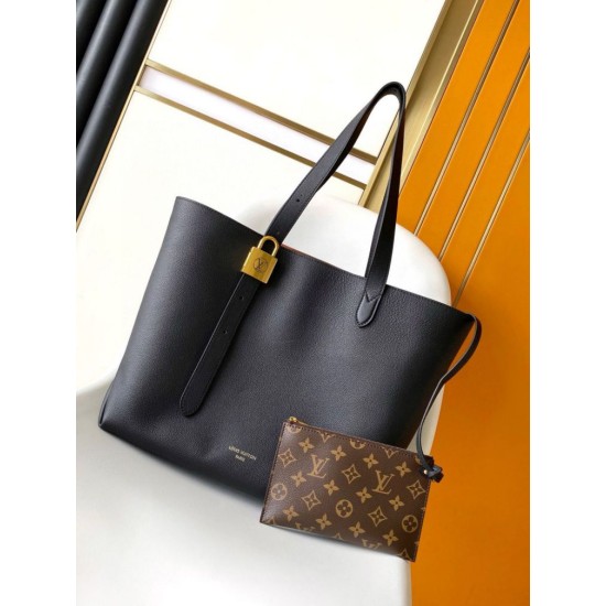 Replica perfetta Louis Vuitton Low Key Cabas MM Borsa Nero M25341 Imitazione Outlet Online
