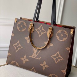 Replica perfetta Borsa Louis Vuitton OnTheGo GM gigante Monogram Reverse Canvas M45320 Imitazione Outlet Online