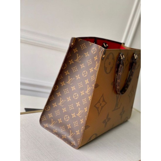 Replica perfetta Borsa Louis Vuitton OnTheGo GM gigante Monogram Reverse Canvas M45320 Imitazione Outlet Online