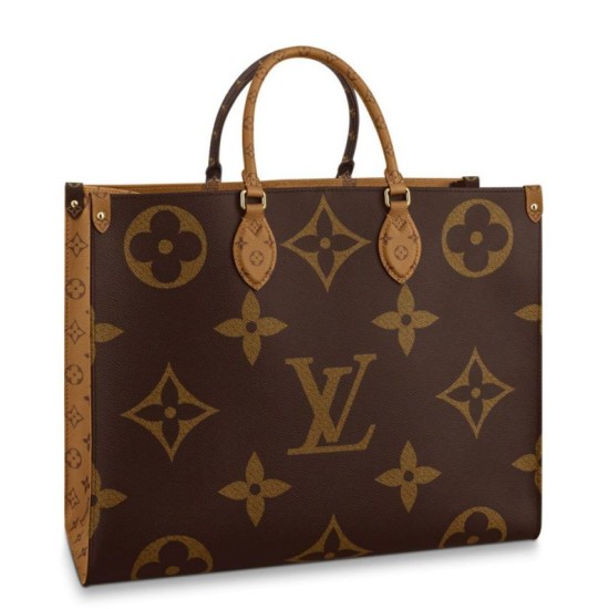Replica perfetta Borsa Louis Vuitton OnTheGo GM gigante Monogram Reverse Canvas M45320 Imitazione Outlet Online