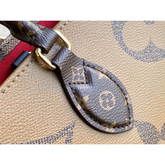 Replica perfetta Borsa Louis Vuitton OnTheGo GM gigante Monogram Reverse Canvas M45320 Imitazione Outlet Online