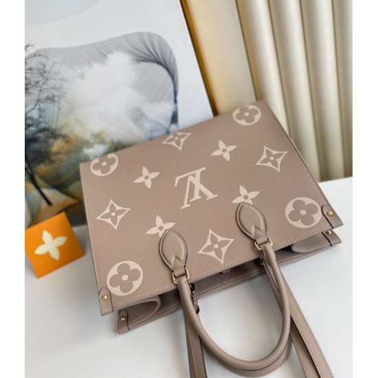 Replica perfetta Louis Vuitton OnTheGo MM Borsa Bicolor Empreinte M45494 Imitazione Outlet Online