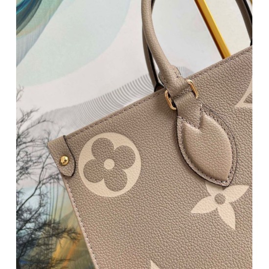 Replica perfetta Louis Vuitton OnTheGo MM Borsa Bicolor Empreinte M45494 Imitazione Outlet Online