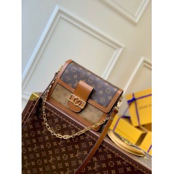Migliore Repliche Borsa Louis Vuitton Dauphine MM Monogram Reverse Canvas M45958 Economiche Outlet Online