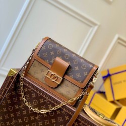 Migliore Repliche Borsa Louis Vuitton Dauphine MM Monogram Reverse Canvas M45958 Economiche Outlet Online