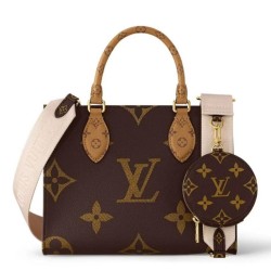 Migliore Repliche Louis Vuitton OnTheGo PM Borsa Monogram Reverse Canvas M46373 Economiche Outlet Online