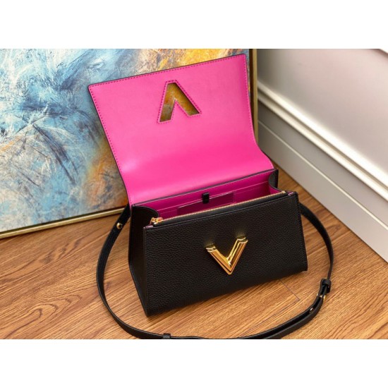 Miglior Falso Louis Vuitton Twist One Handle PM Borsa Nero M57093 Economiche Premium