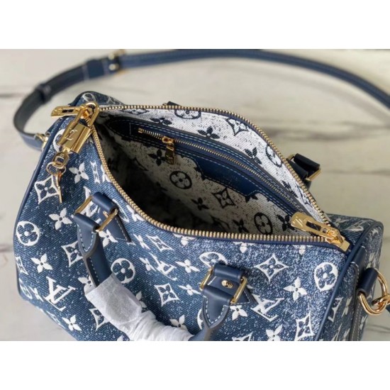 Migliore Repliche Louis Vuitton Speedy Bandouliere 25 Borsa Monogram Denim M59609 Economiche Outlet Online